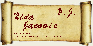 Mida Jačović vizit kartica